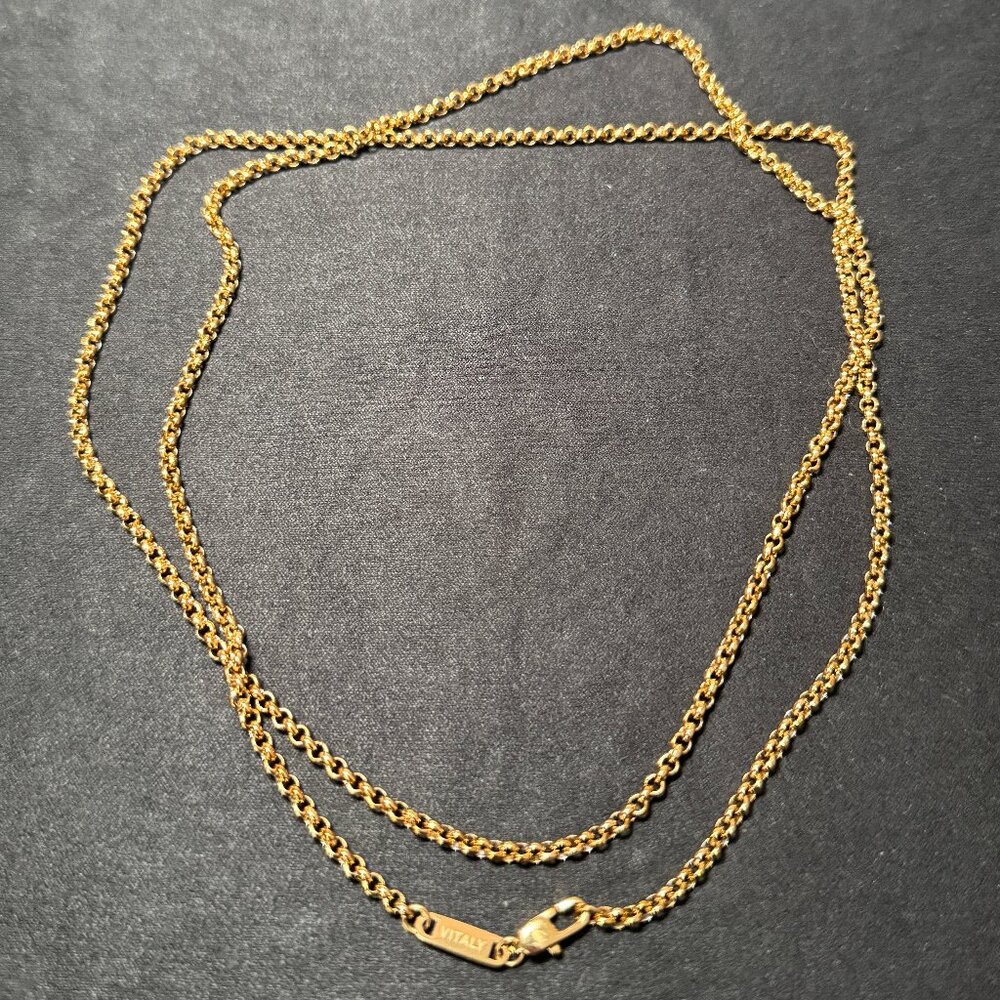 Rare Vitaly Gold Curb Chain Necklace – 85cm – Stainless Steel